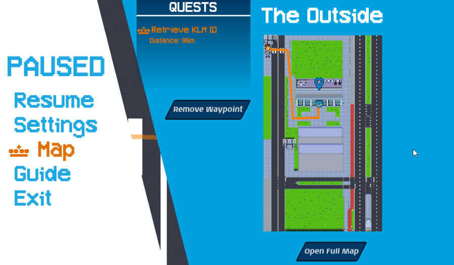 KLM Onboarding Game navigation